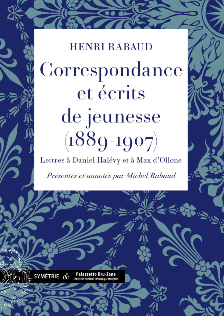 Couverture Correspondance et écrits de jeunesse de Rabaud