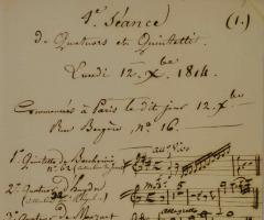 Programme de la première séance de musique de chambre de Pierre Baillot