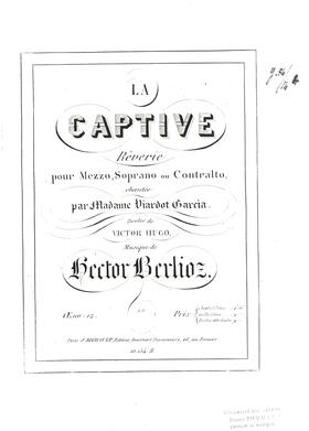 La Captive (Hugo / Berlioz)