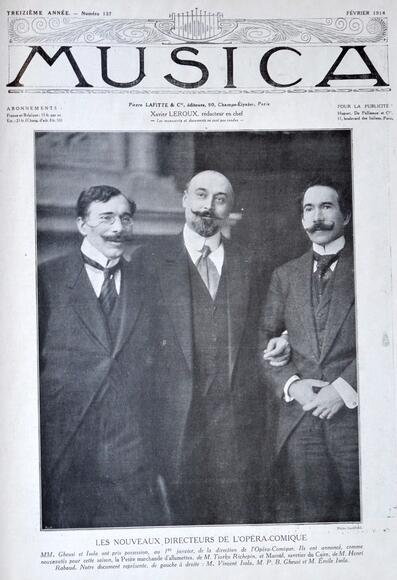 Les nouveaux directeurs de l'Opéra-Comique (1914)