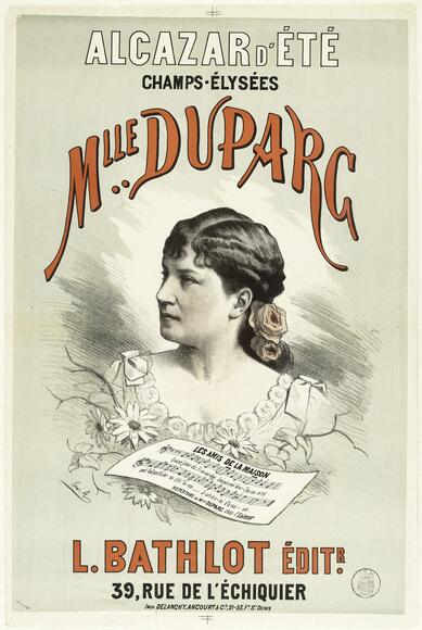 Mlle Duparc à l'Alcazar d'été