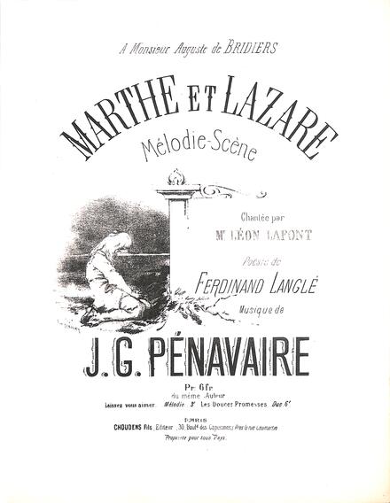 Marthe et Lazare (Langlé / Pénavaire)